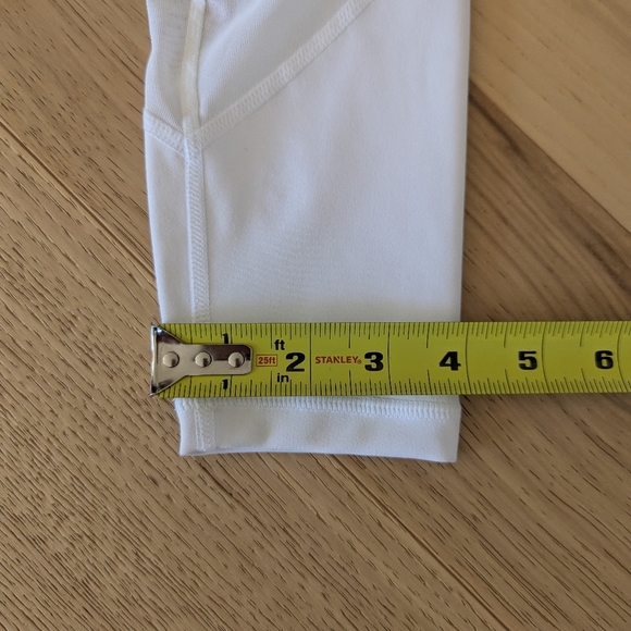 Athleta Eclipse 7/8 Tight White Athletic Leggings Mesh Ventilation Opaque - XS - Picture 7 of 10